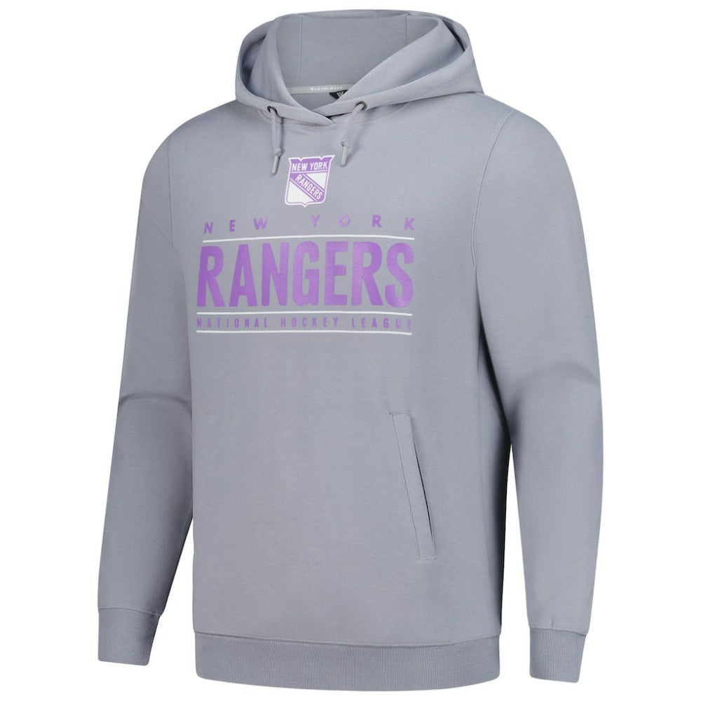 New York Rangers Levelwear Hockey Fights Cancer Pulsar Off Season Tri-Blend Pullover Hoodie -  NHL Hoodies