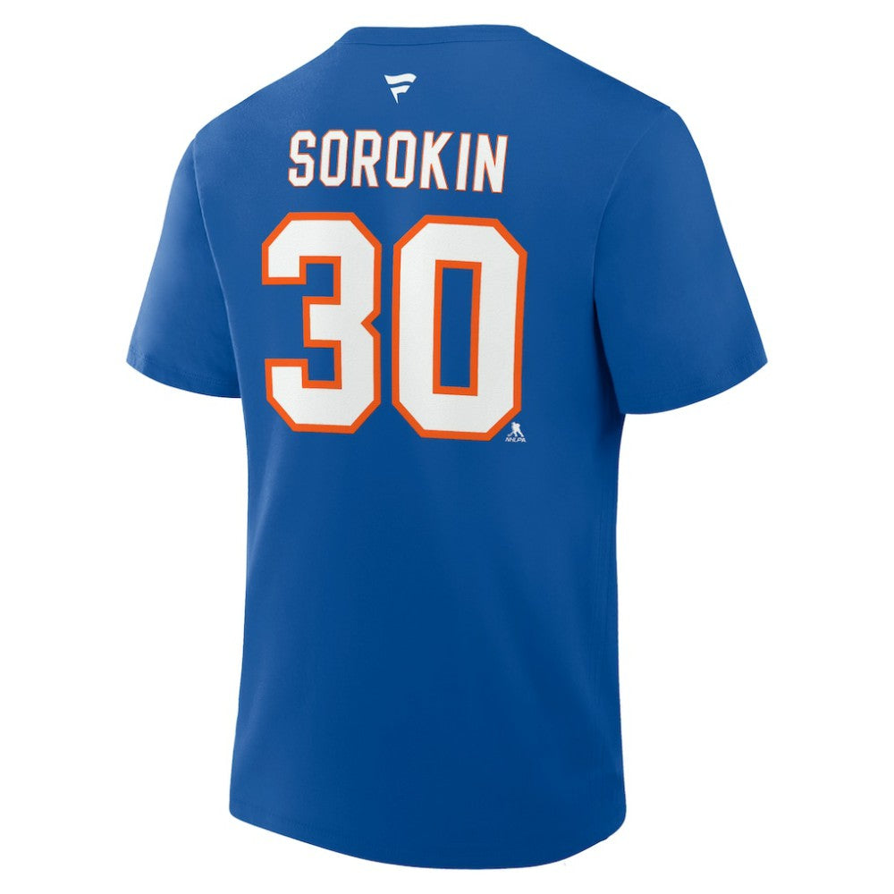 Ilya Sorokin New York Islanders Fanatics Authentic Stack Name & Number T-Shirt -  NHL T-shirts