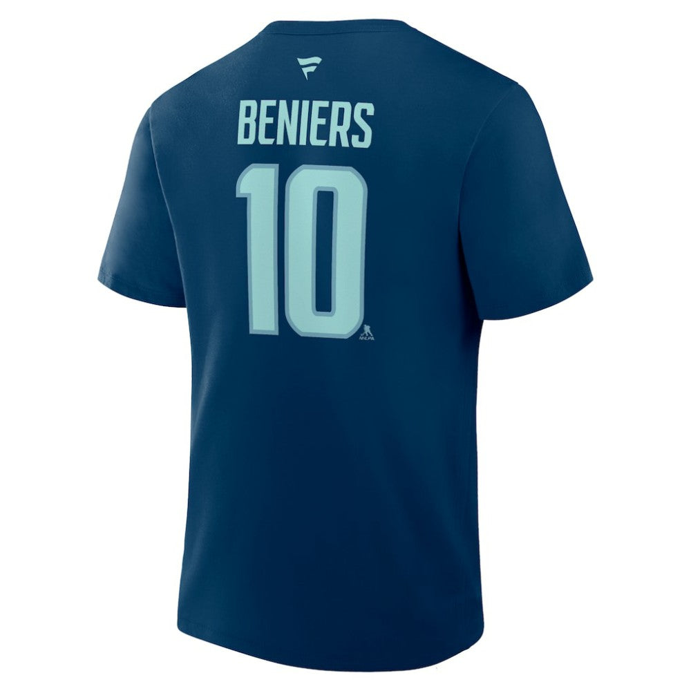 Matty Beniers Seattle Kraken Fanatics Authentic Stack Name & Number T-Shirt -  NHL T-shirts