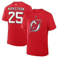 Jacob Markstrom New Jersey Devils Fanatics Authentic Stack Name & Number T-Shirt -  NHL T-shirts