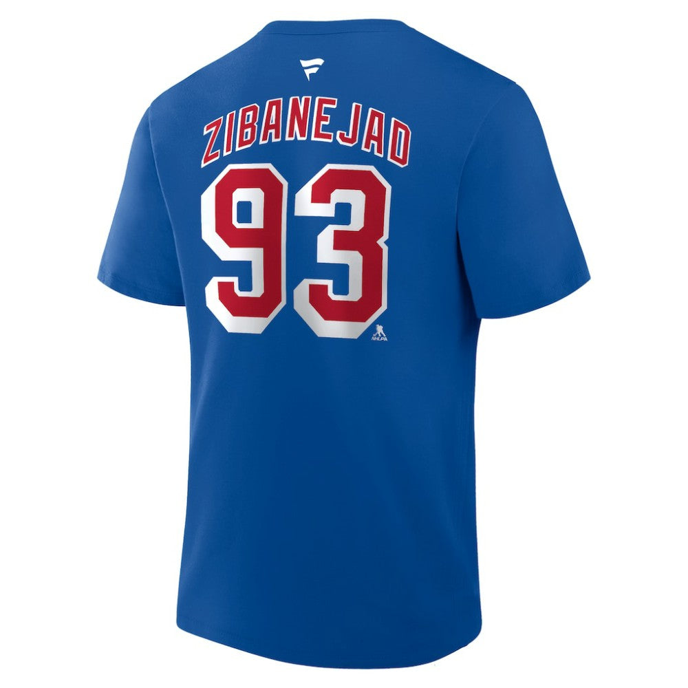 Mika Zibanejad New York Rangers Fanatics Authentic Stack Name & Number T-Shirt -  NHL T-shirts