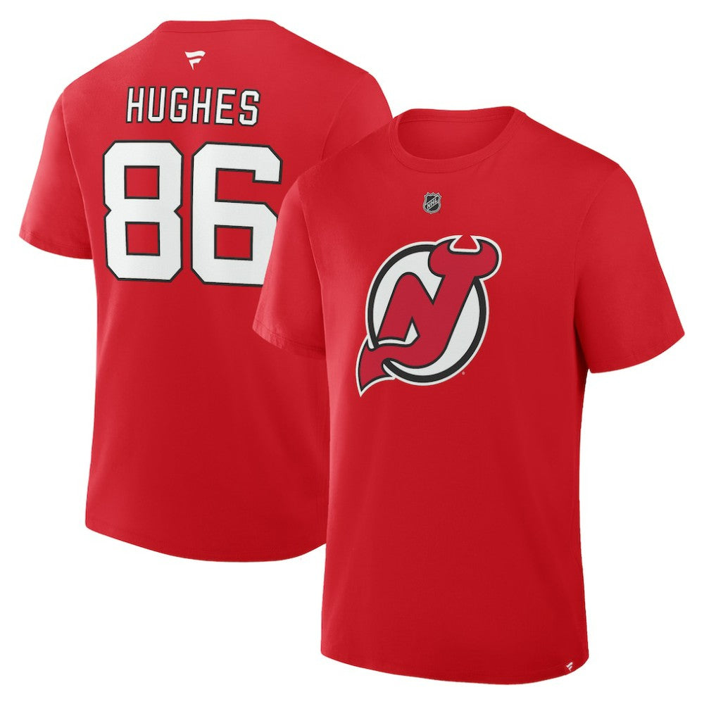 Jack Hughes New Jersey Devils Fanatics Authentic Stack Name & Number T-Shirt -  NHL T-shirts