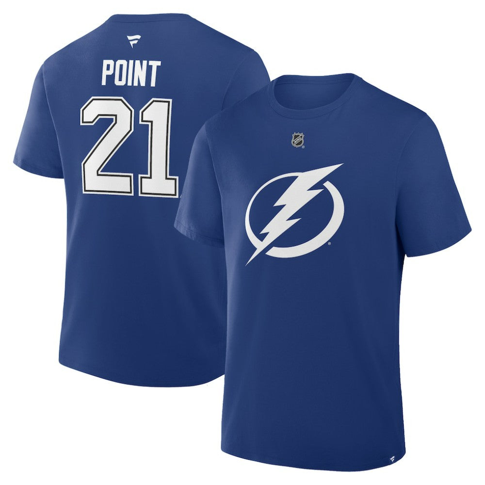 Brayden Point Tampa Bay Lightning Fanatics Authentic Stack Name & Number T-Shirt -  NHL T-shirts