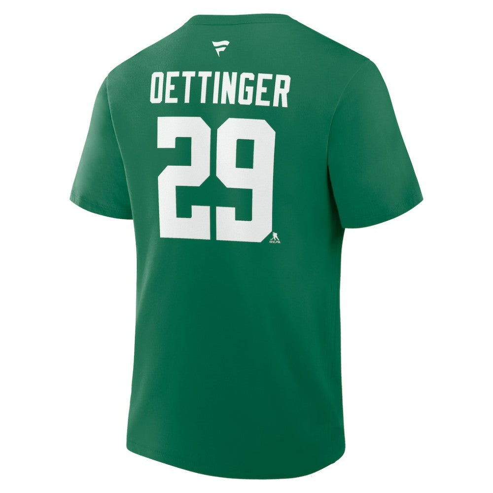 Jake Oettinger Dallas Stars Fanatics Authentic Stack Name & Number T-Shirt -  NHL T-shirts