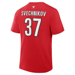 Andrei Svechnikov Carolina Hurricanes Fanatics Authentic Stack Name & Number T-Shirt -  NHL T-shirts