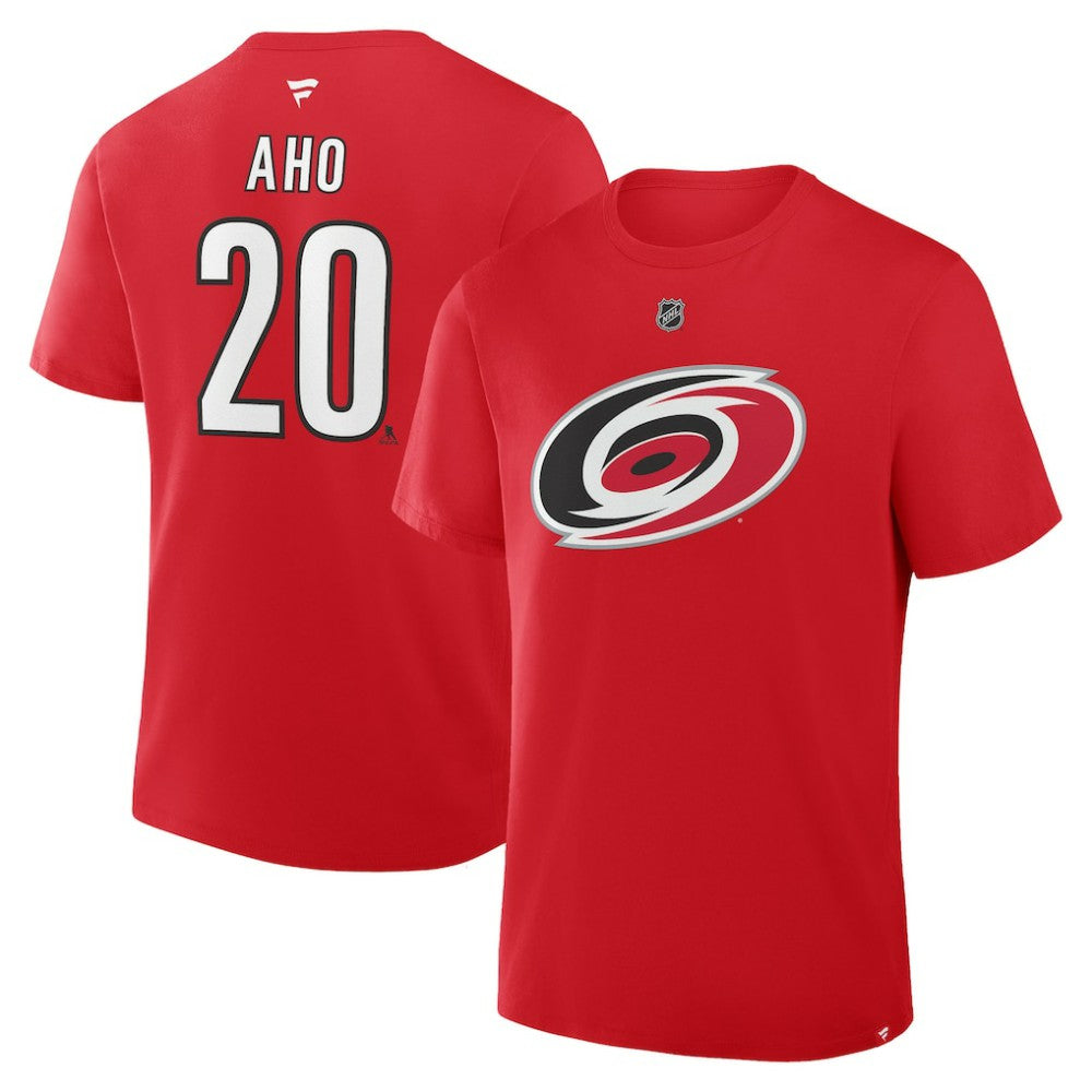 Sebastian Aho Carolina Hurricanes Fanatics Authentic Stack Name & Number T-Shirt -  NHL T-shirts