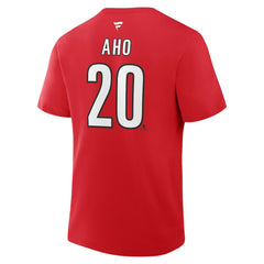 Sebastian Aho Carolina Hurricanes Fanatics Authentic Stack Name & Number T-Shirt -  NHL T-shirts