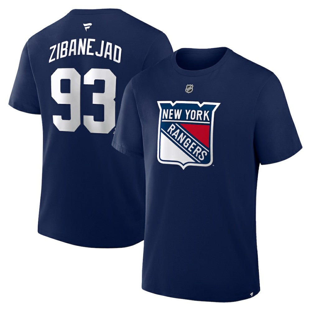 Mika Zibanejad New York Rangers Fanatics Authentic Stack Name & Number T-Shirt -  NHL T-shirts