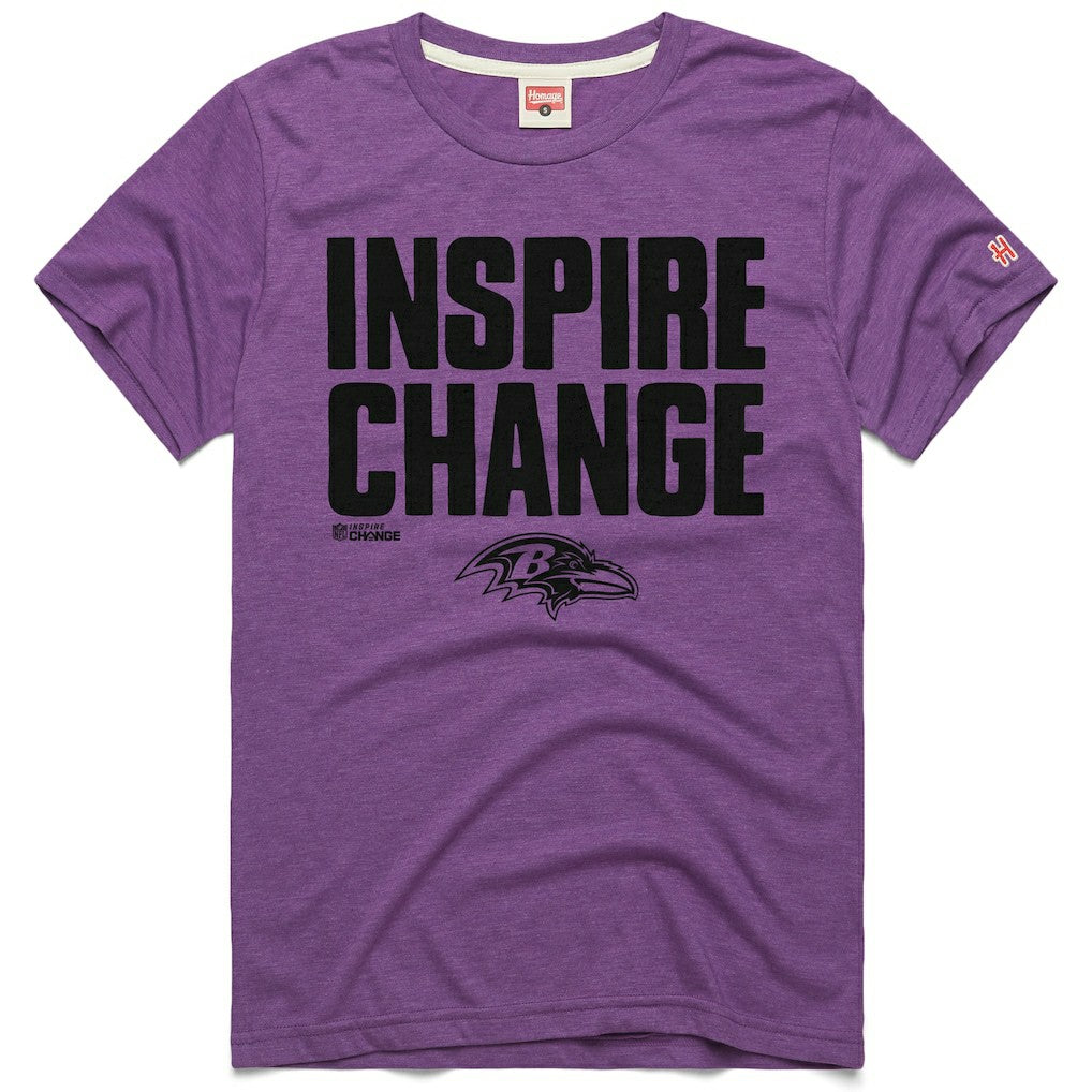 Baltimore Ravens Homage Unisex 2024 Inspire Change Tri-Blend T-Shirt | NFL Near me