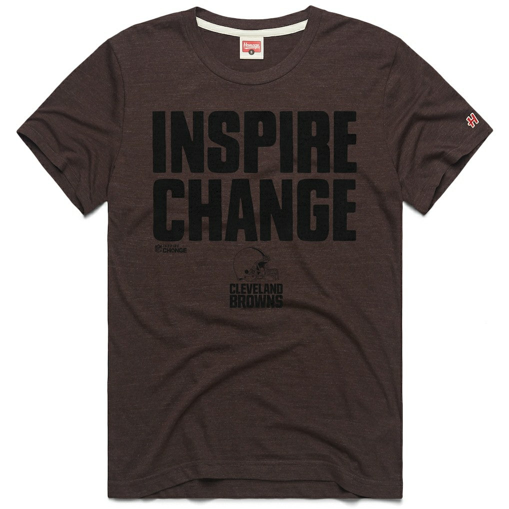 Cleveland Browns Homage Unisex 2024 Inspire Change Tri-Blend T-Shirt | NFL Outlet
