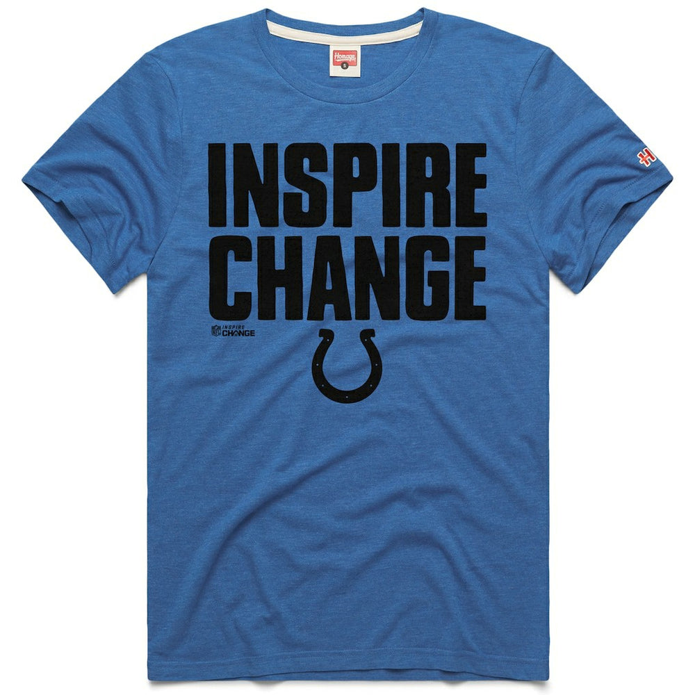 Indianapolis Colts Homage Unisex 2024 Inspire Change Tri-Blend T-Shirt | NFL Online