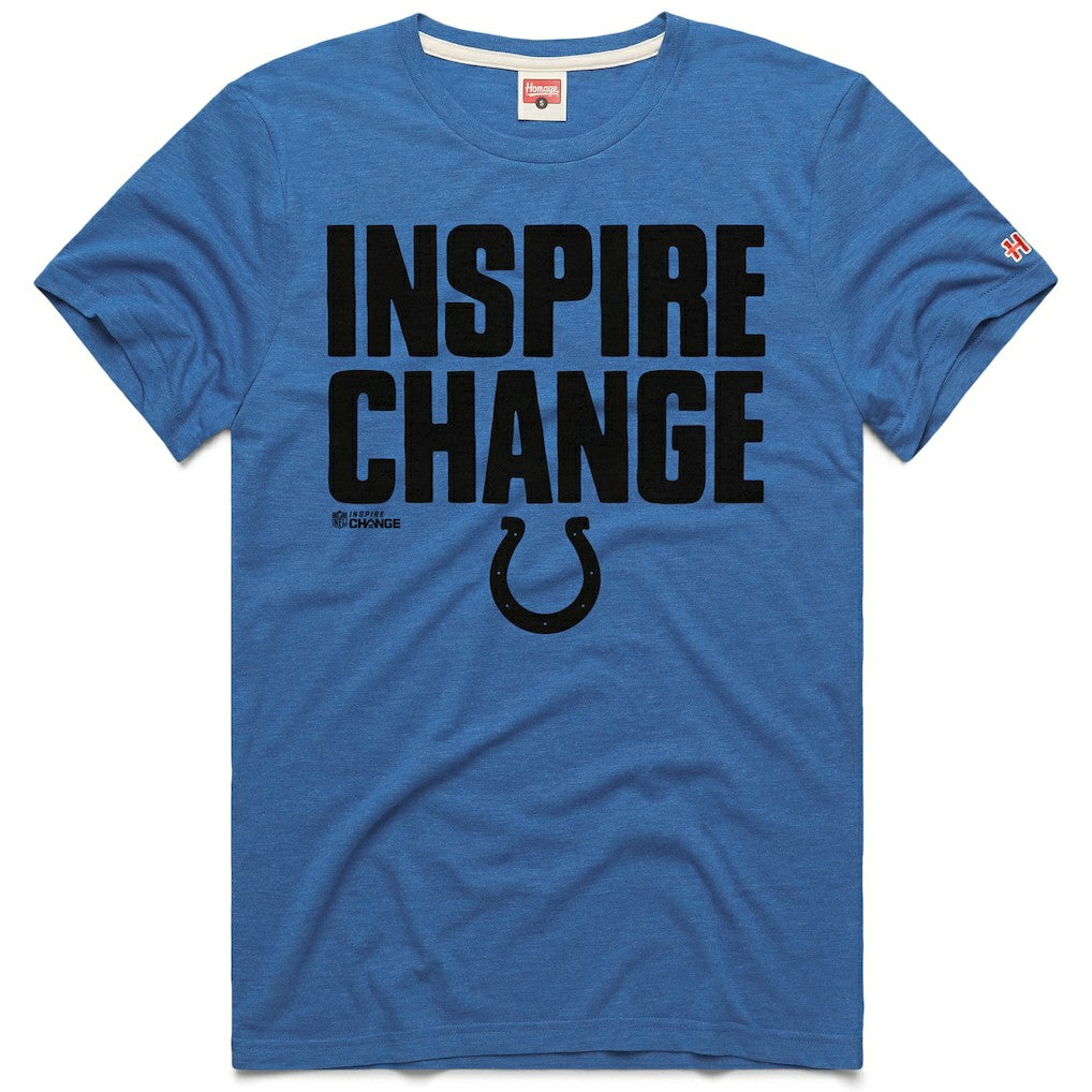 Indianapolis Colts Homage Unisex 2024 Inspire Change Tri-Blend T-Shirt | NFL Online