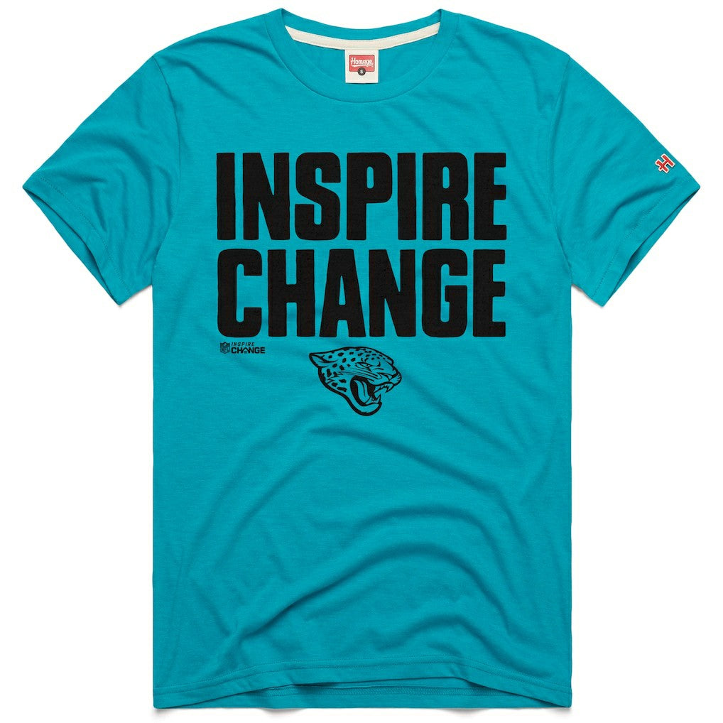 Jacksonville Jaguars Homage Unisex 2024 Inspire Change Tri-Blend T-Shirt | NFL Hot