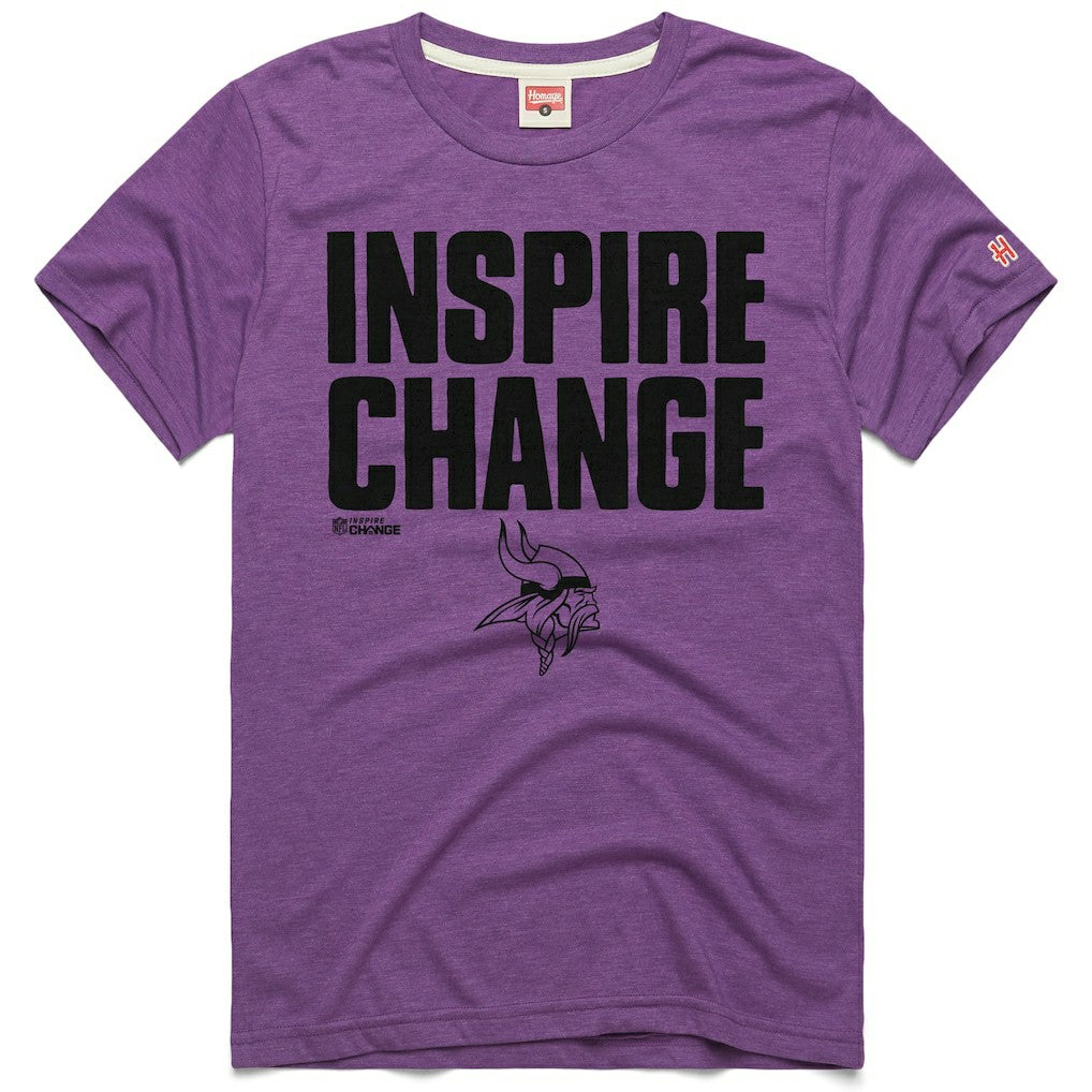 Minnesota Vikings Homage Unisex 2024 Inspire Change Tri-Blend T-Shirt | NFL Online