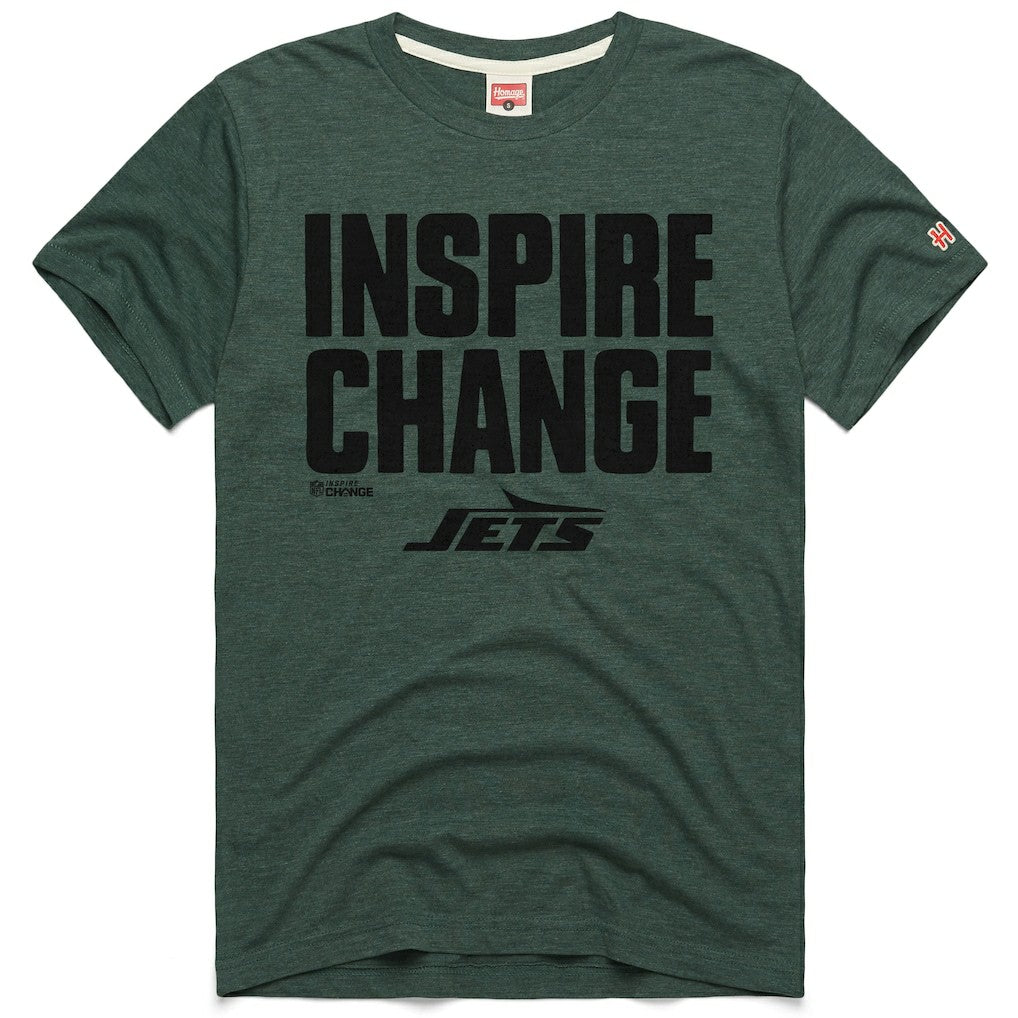 New York Jets Homage Unisex 2024 Inspire Change Tri-Blend T-Shirt | NFL Discount