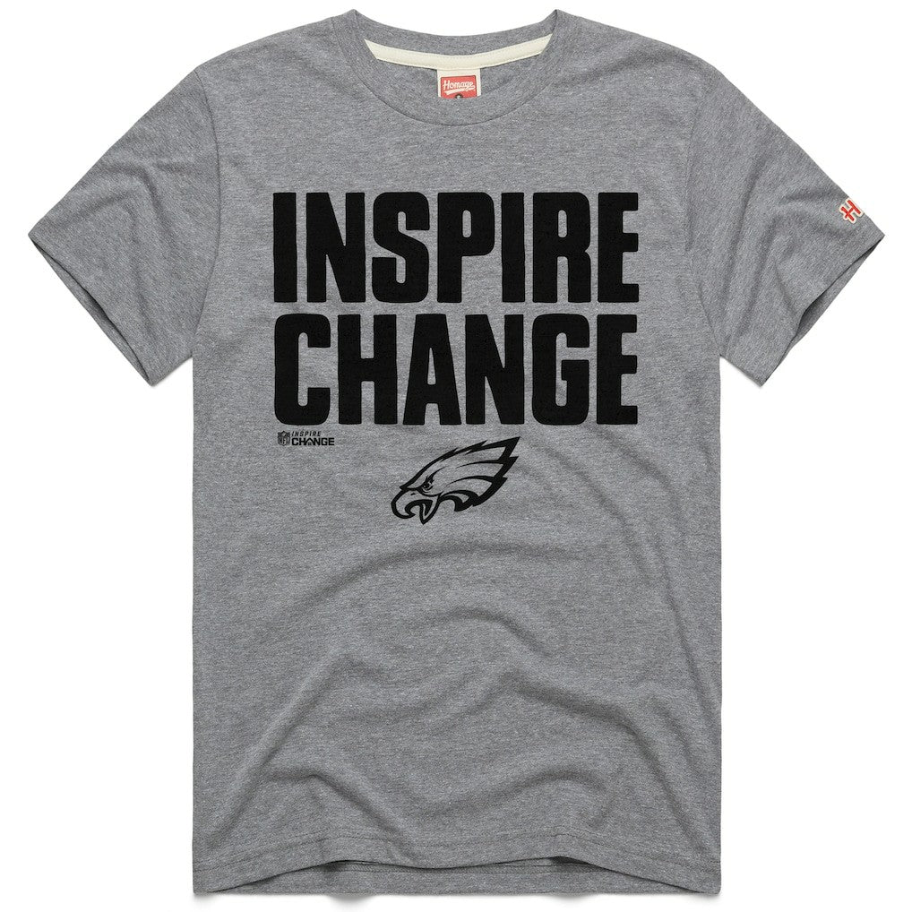 Philadelphia Eagles Homage Unisex 2024 Inspire Change Tri-Blend T-Shirt | NFL Hot