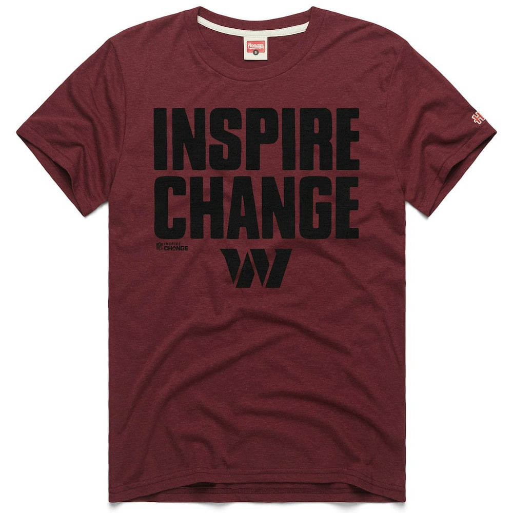 Washington Commanders Homage Unisex 2024 Inspire Change Tri-Blend T-Shirt | NFL Hot