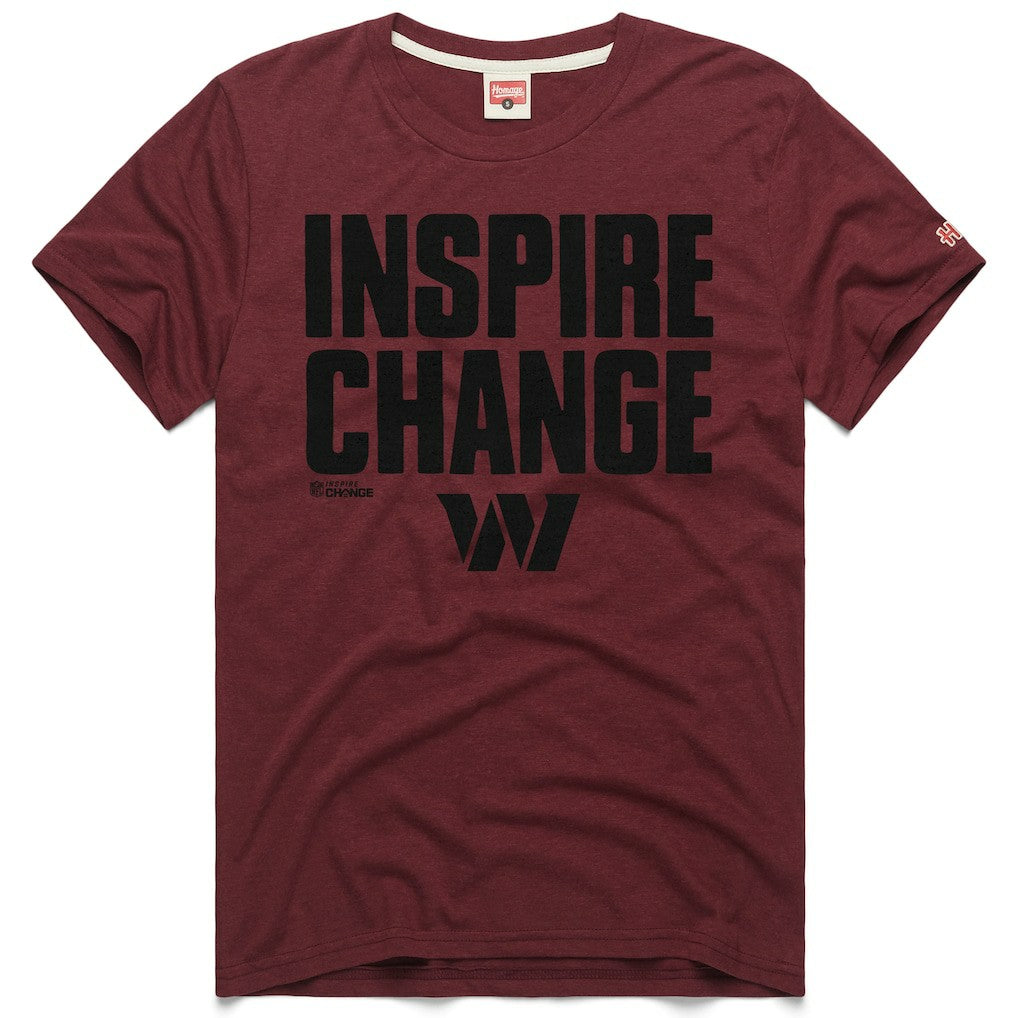 Washington Commanders Homage Unisex 2024 Inspire Change Tri-Blend T-Shirt | NFL Hot