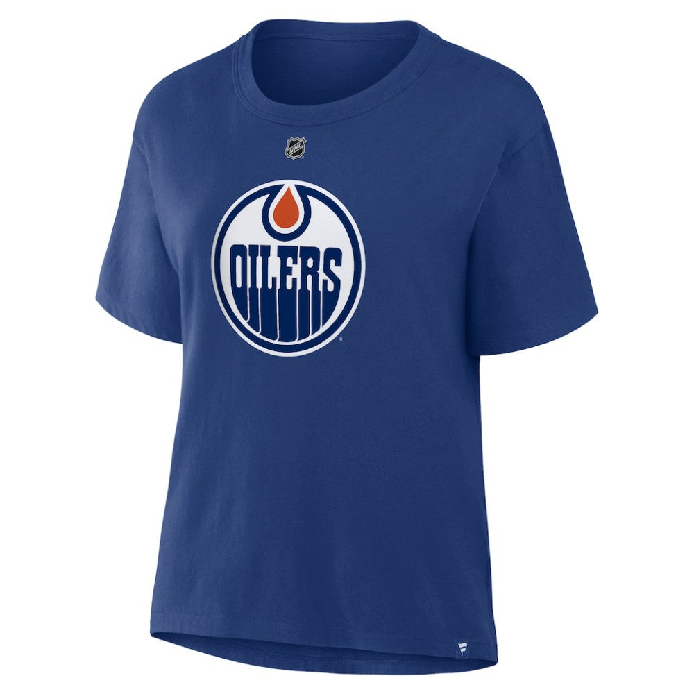 Leon Draisaitl Edmonton Oilers Fanatics Women's Authentic Stack Name & Number T-Shirt -  NHL T-shirts