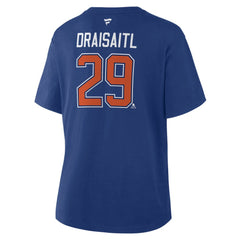 Leon Draisaitl Edmonton Oilers Fanatics Women's Authentic Stack Name & Number T-Shirt -  NHL T-shirts