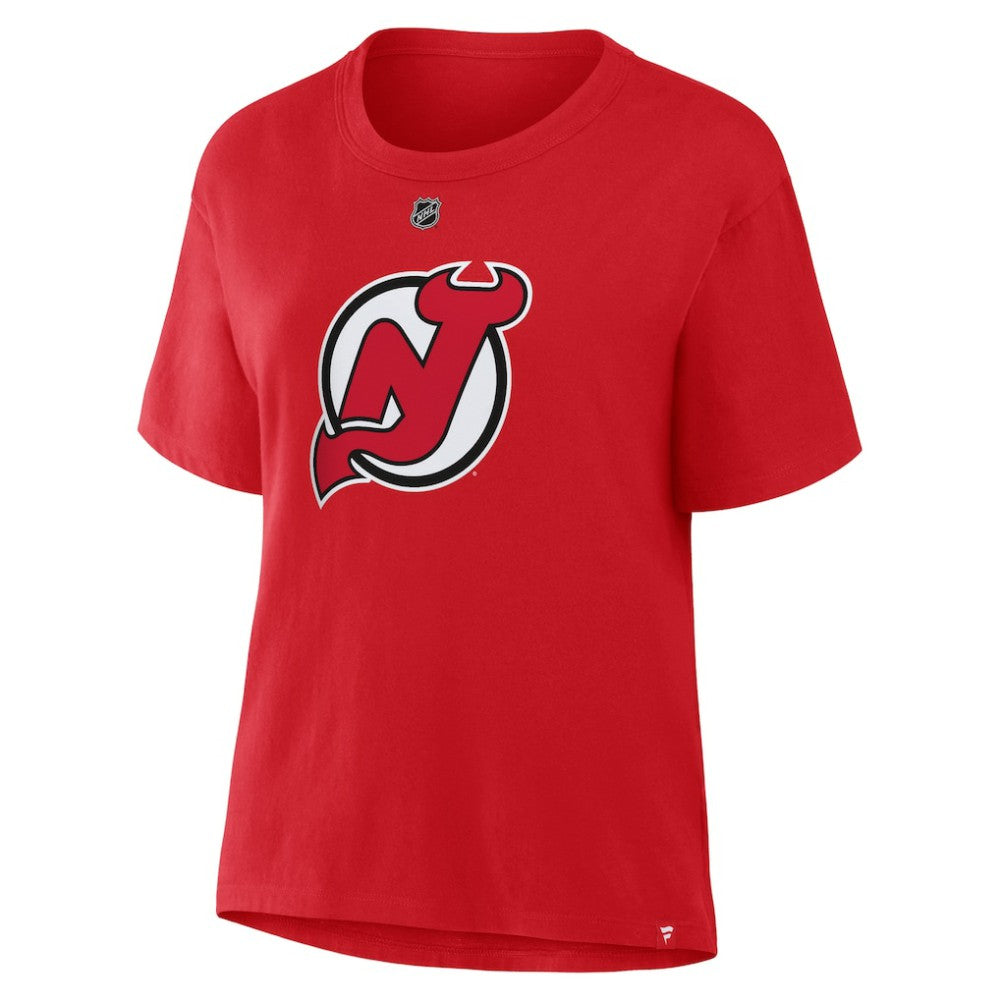 Jack Hughes New Jersey Devils Fanatics Women's Authentic Stack Name & Number T-Shirt -  NHL T-shirts