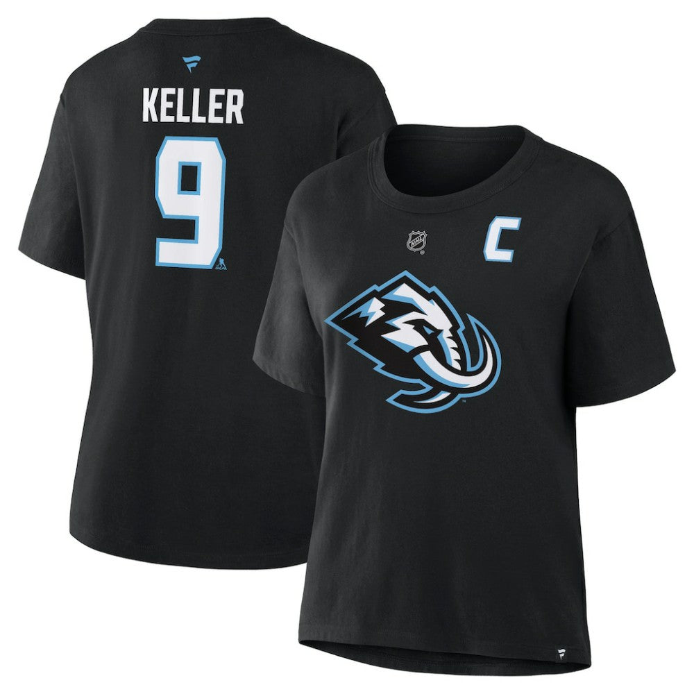 Clayton Keller Utah Mammoth Fanatics Women's Authentic Stack Name & Number T-Shirt -  NHL T-shirts