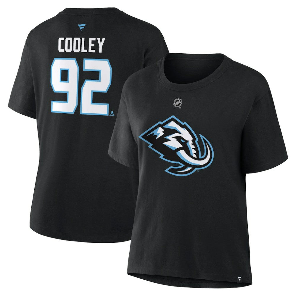 Logan Cooley Utah Mammoth Fanatics Women's Authentic Stack Name & Number T-Shirt -  NHL T-shirts