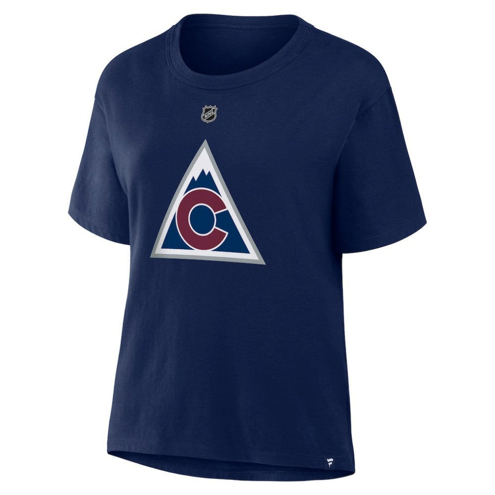 Nathan MacKinnon Colorado Avalanche Fanatics Women's Authentic Stack Name & Number T-Shirt -  NHL T-shirts