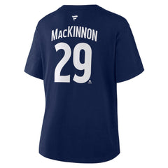 Nathan MacKinnon Colorado Avalanche Fanatics Women's Authentic Stack Name & Number T-Shirt -  NHL T-shirts
