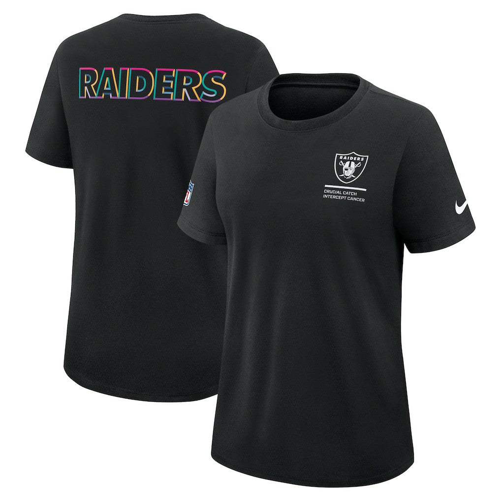 Las Vegas Raiders Women's 2025 NFL Crucial Catch Tri-Blend Dri-FIT T-Shirt | NFL Outlet