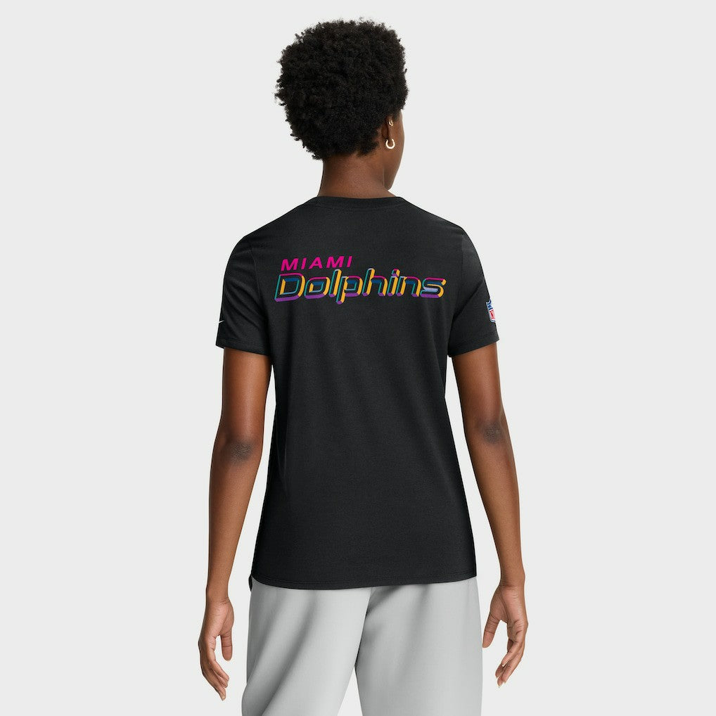 Miami Dolphins Women's 2025 NFL Crucial Catch Tri-Blend Dri-FIT T-Shirt | NFL Discount