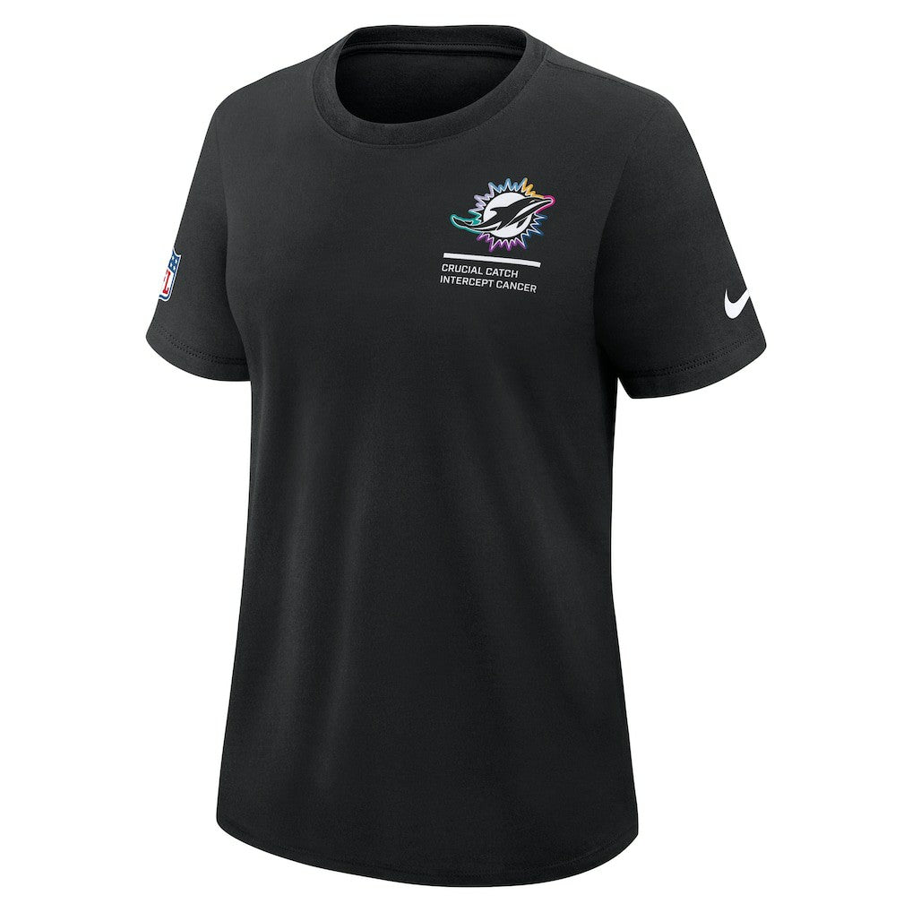 Miami Dolphins Women's 2025 NFL Crucial Catch Tri-Blend Dri-FIT T-Shirt | NFL Discount