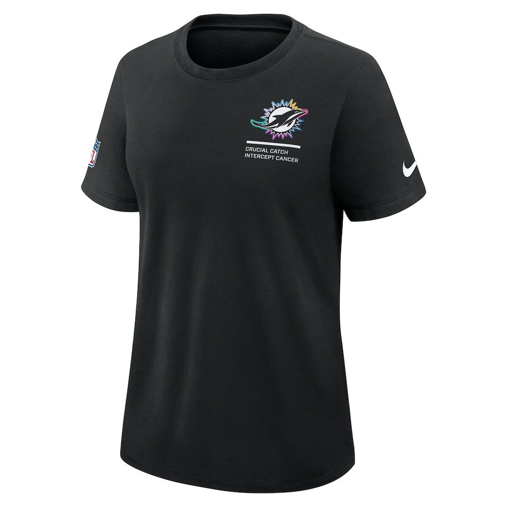 Miami Dolphins Women's 2025 NFL Crucial Catch Tri-Blend Dri-FIT T-Shirt | NFL Discount