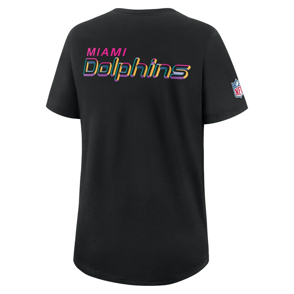 Miami Dolphins Women's 2025 NFL Crucial Catch Tri-Blend Dri-FIT T-Shirt | NFL Discount