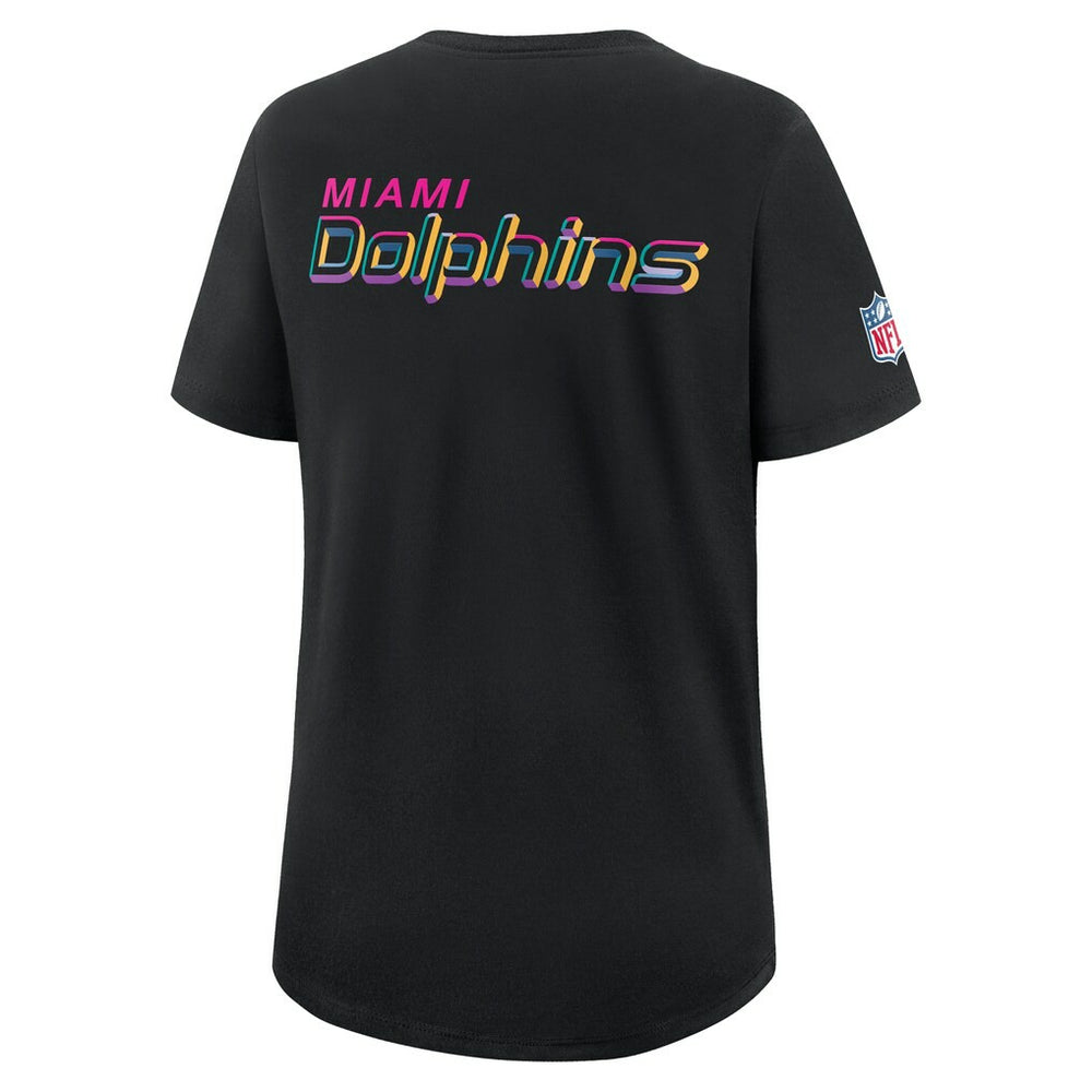 Miami Dolphins Women's 2025 NFL Crucial Catch Tri-Blend Dri-FIT T-Shirt | NFL Discount