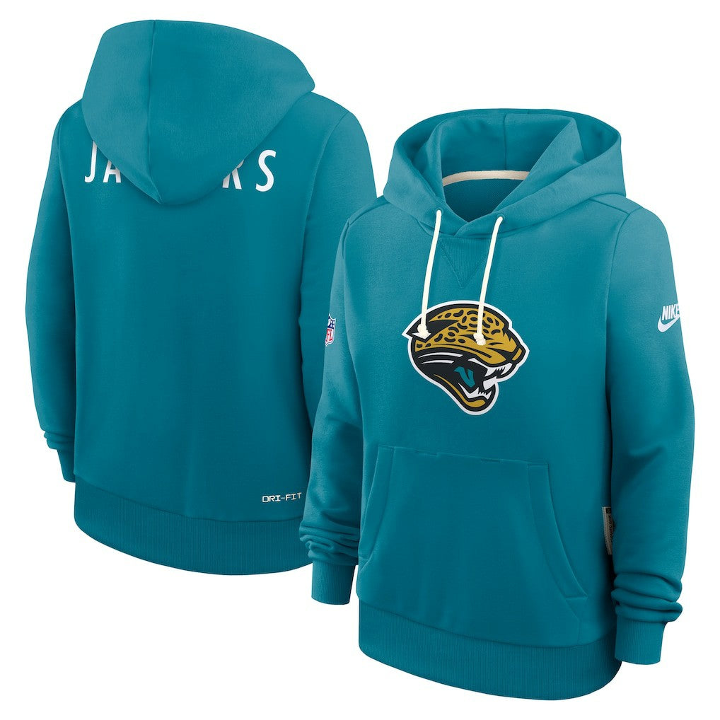 Jacksonville Jaguars Women's Throwback Sideline Standard Issue Dri-FIT Hoodie | NFL Discount