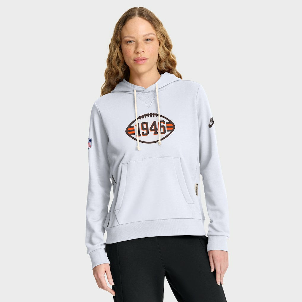 Cleveland Browns Women's Throwback Sideline Standard Issue Dri-FIT Hoodie | NFL Sale