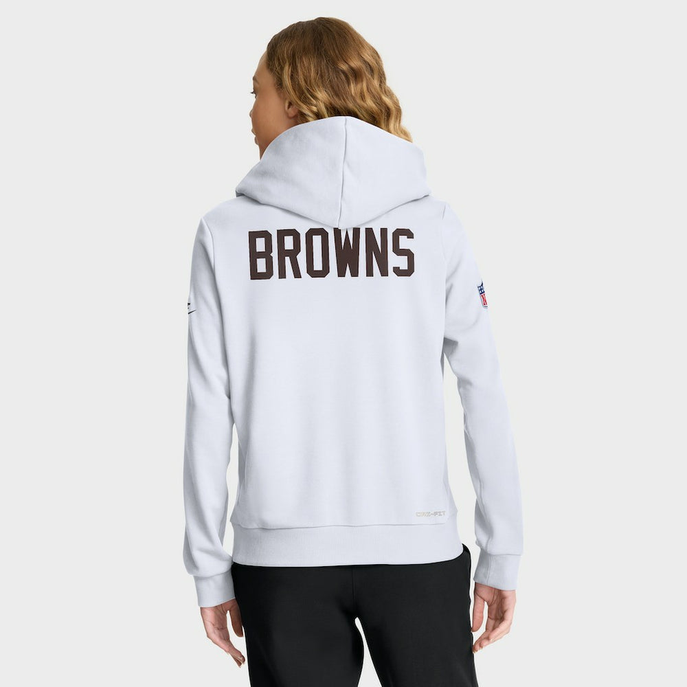 Cleveland Browns Women's Throwback Sideline Standard Issue Dri-FIT Hoodie | NFL Sale