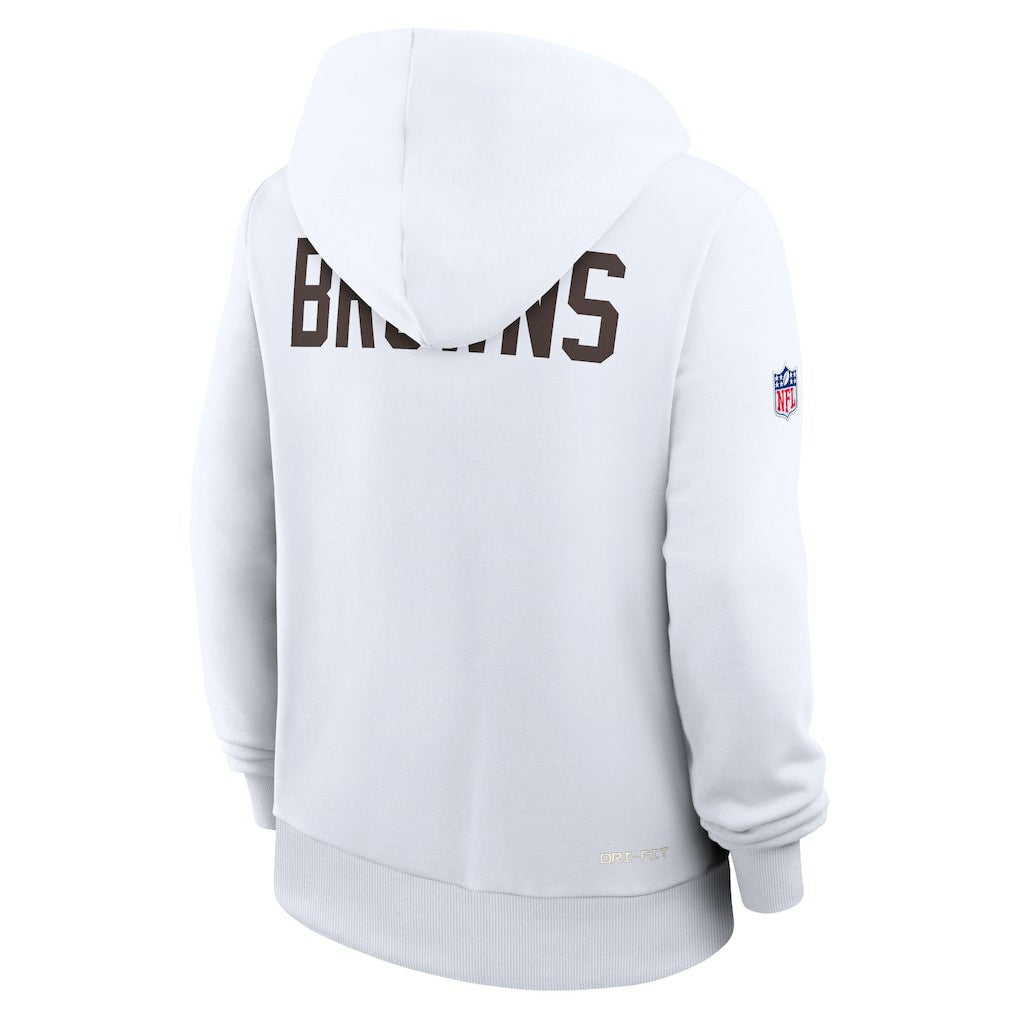 Cleveland Browns Women's Throwback Sideline Standard Issue Dri-FIT Hoodie | NFL Sale