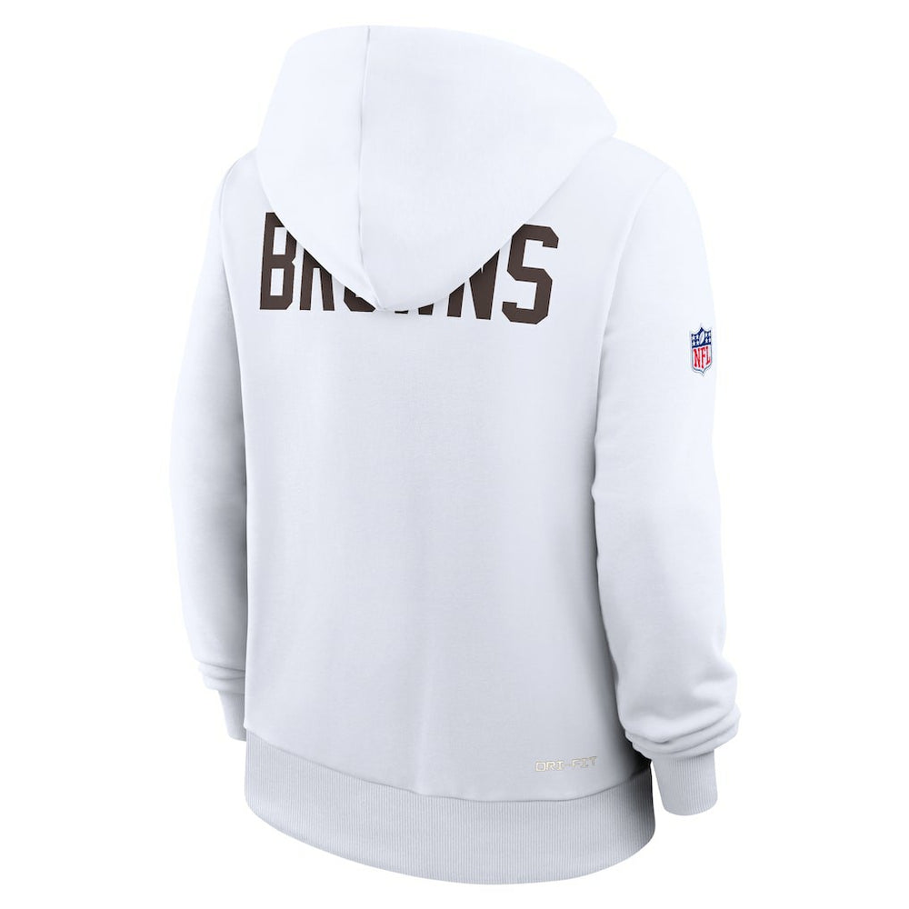Cleveland Browns Women's Throwback Sideline Standard Issue Dri-FIT Hoodie | NFL Sale