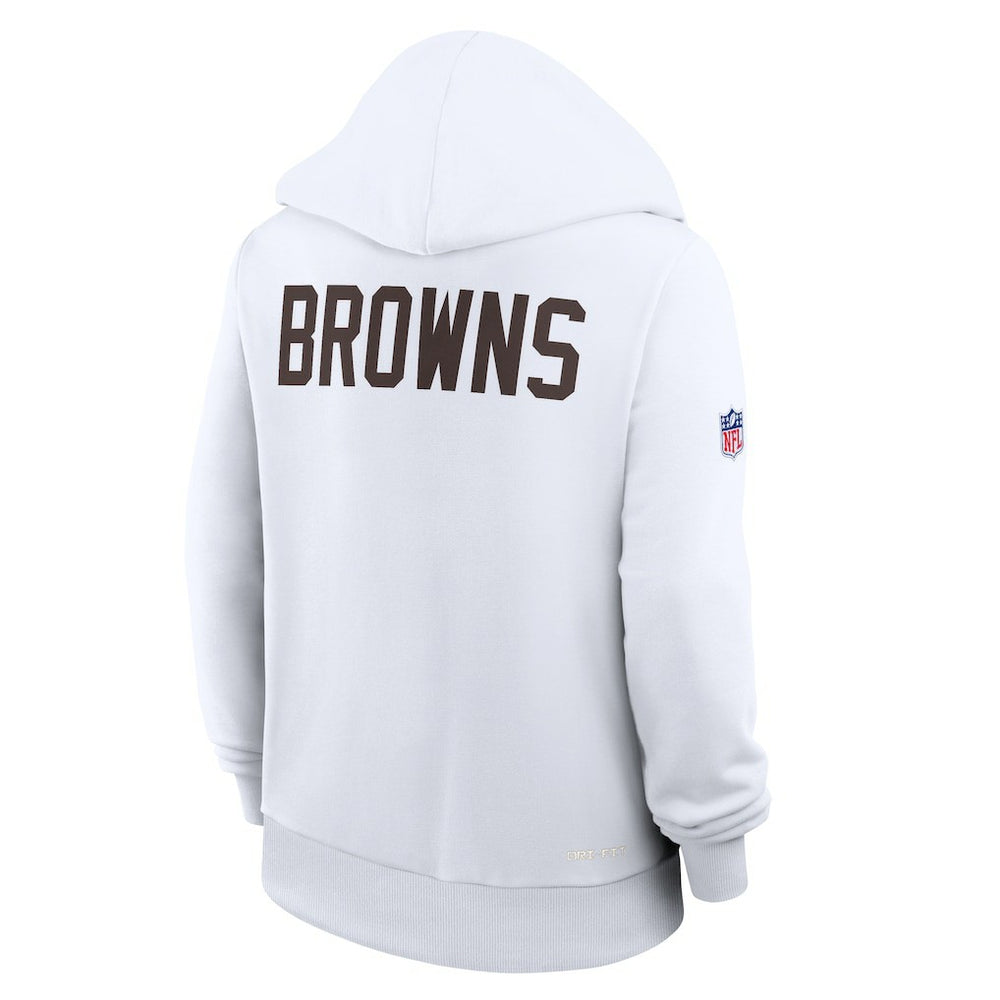 Cleveland Browns Women's Throwback Sideline Standard Issue Dri-FIT Hoodie | NFL Sale