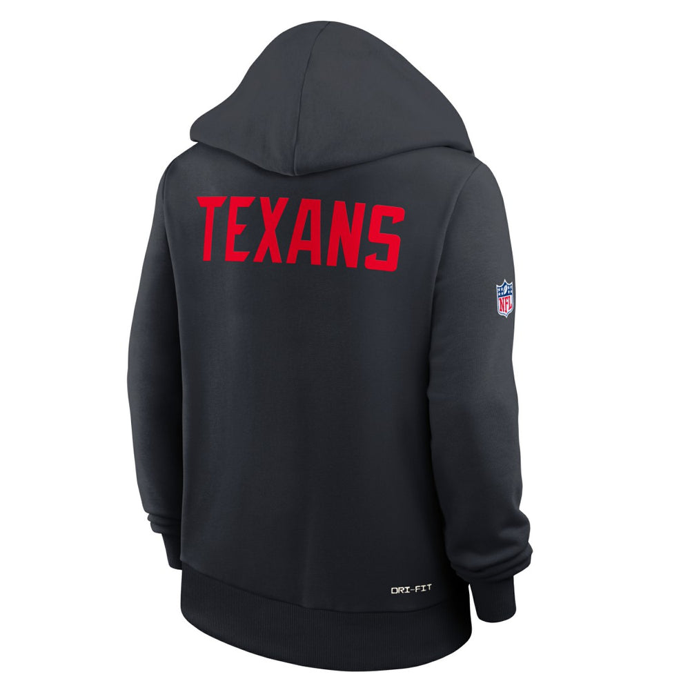 Houston Texans Women's Throwback Sideline Standard Issue Dri-FIT Hoodie | NFL Discount