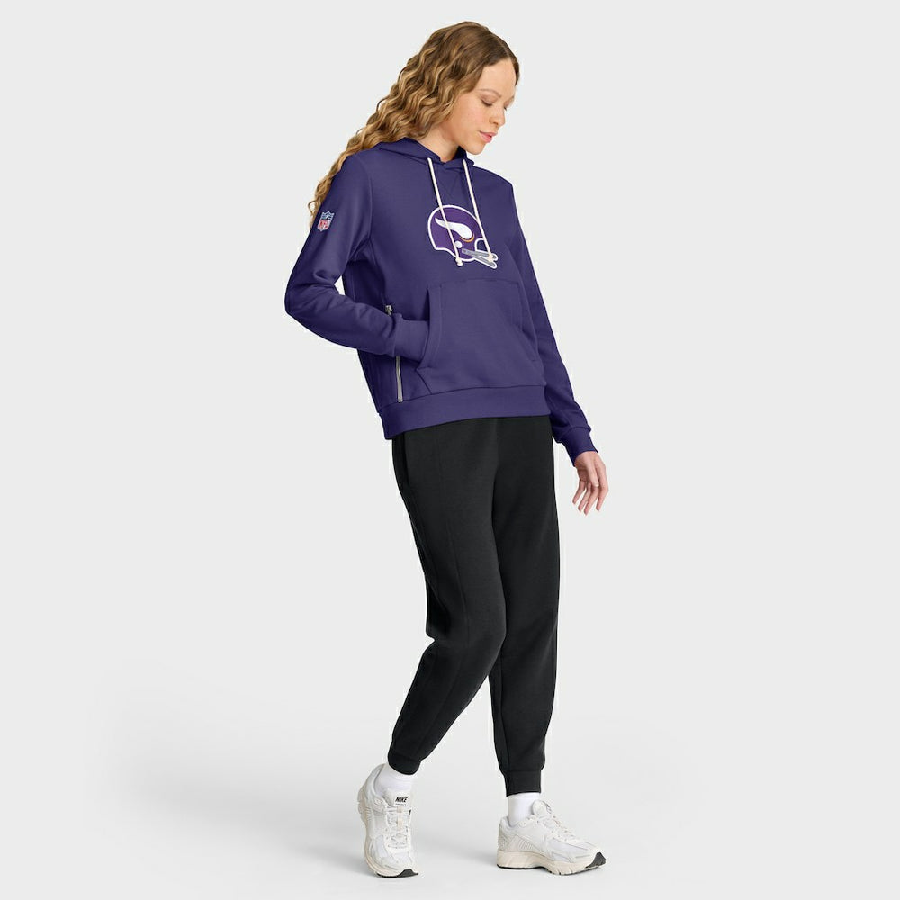 Minnesota Vikings Women's Throwback Sideline Standard Issue Dri-FIT Hoodie | NFL On sale