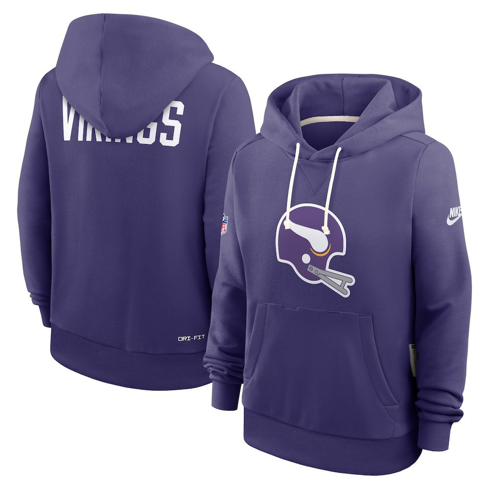 Minnesota Vikings Women's Throwback Sideline Standard Issue Dri-FIT Hoodie | NFL On sale