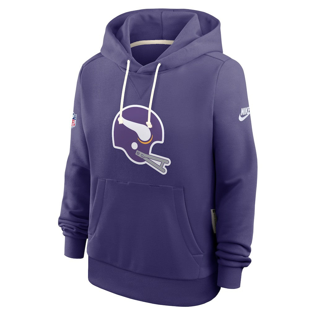 Minnesota Vikings Women's Throwback Sideline Standard Issue Dri-FIT Hoodie | NFL On sale