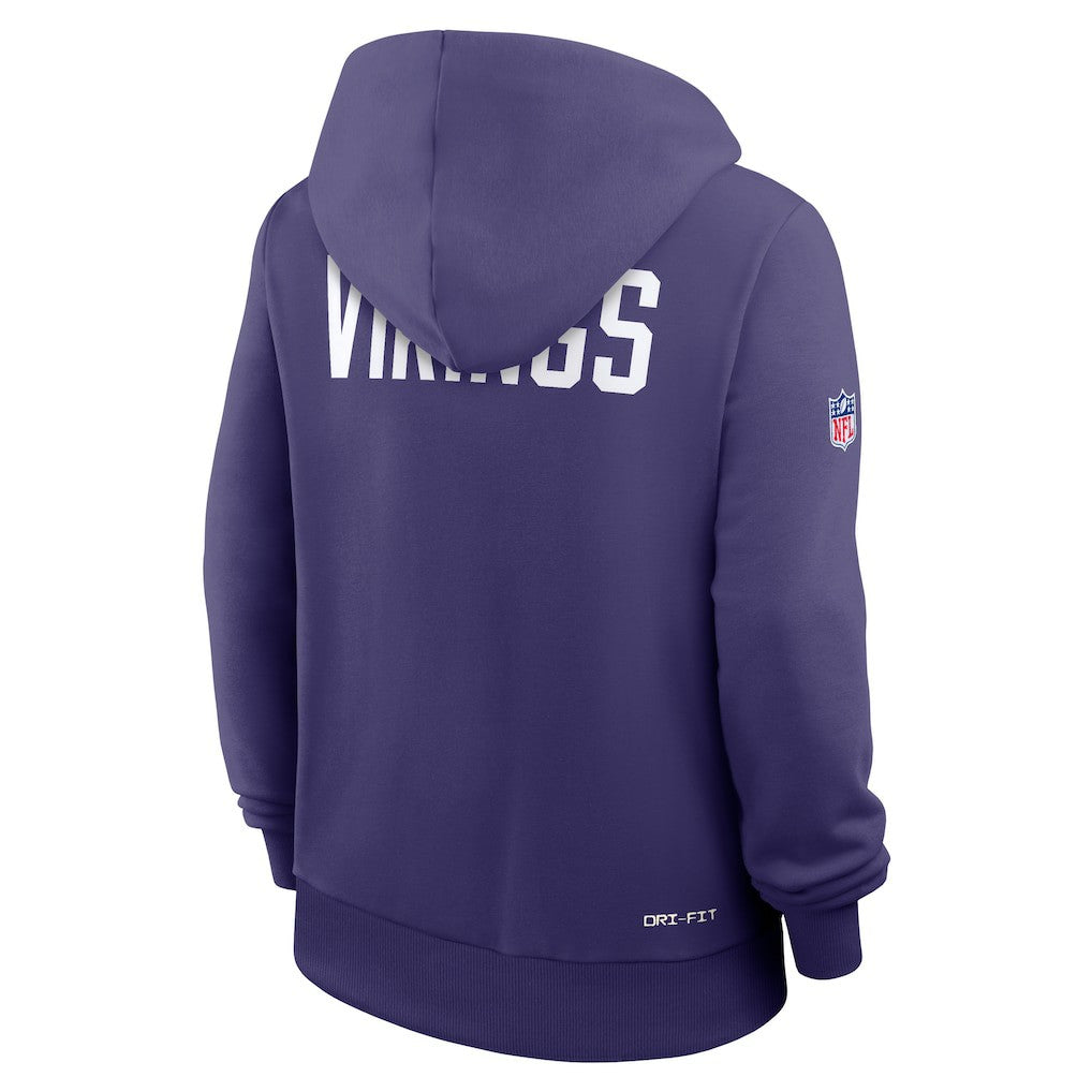 Minnesota Vikings Women's Throwback Sideline Standard Issue Dri-FIT Hoodie | NFL On sale