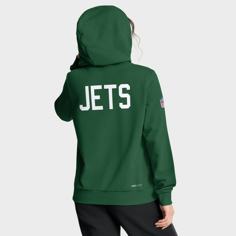 New York Jets Women's Throwback Sideline Standard Issue Dri-FIT Hoodie | NFL Online
