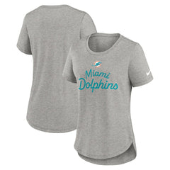 Miami Dolphins Women's Script Tri-Blend T-Shirt | NFL US
