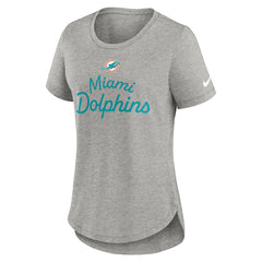 Miami Dolphins Women's Script Tri-Blend T-Shirt | NFL US