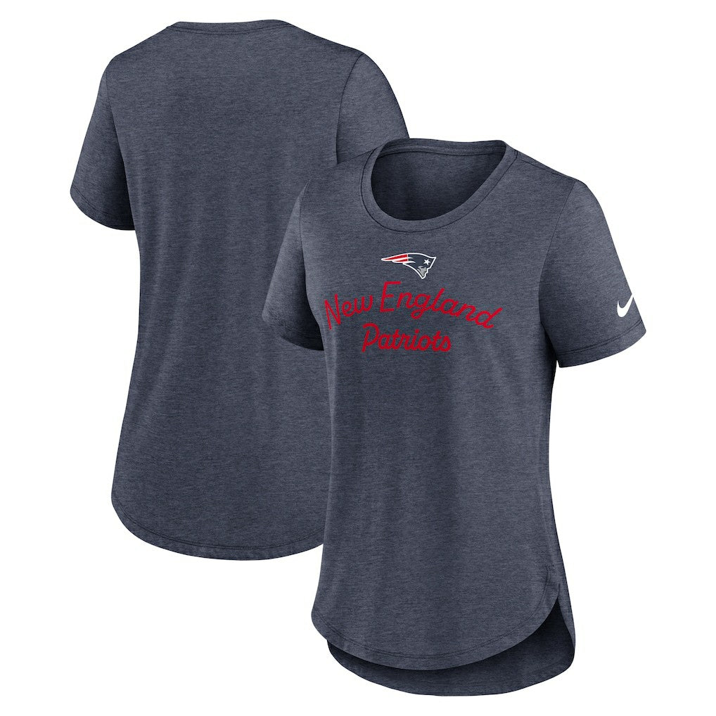 New England Patriots Women's Script Tri-Blend T-Shirt | NFL US